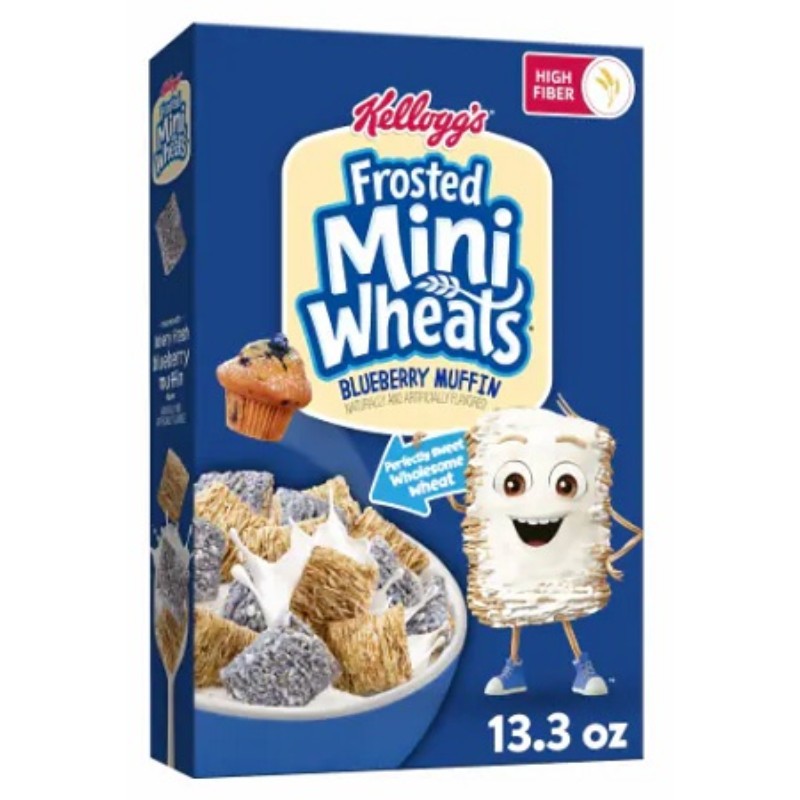 5x Kellogg’s Frosted Mini Wheats Bites Blueberry Muffin Cereal Bulk Pack 13.3oz