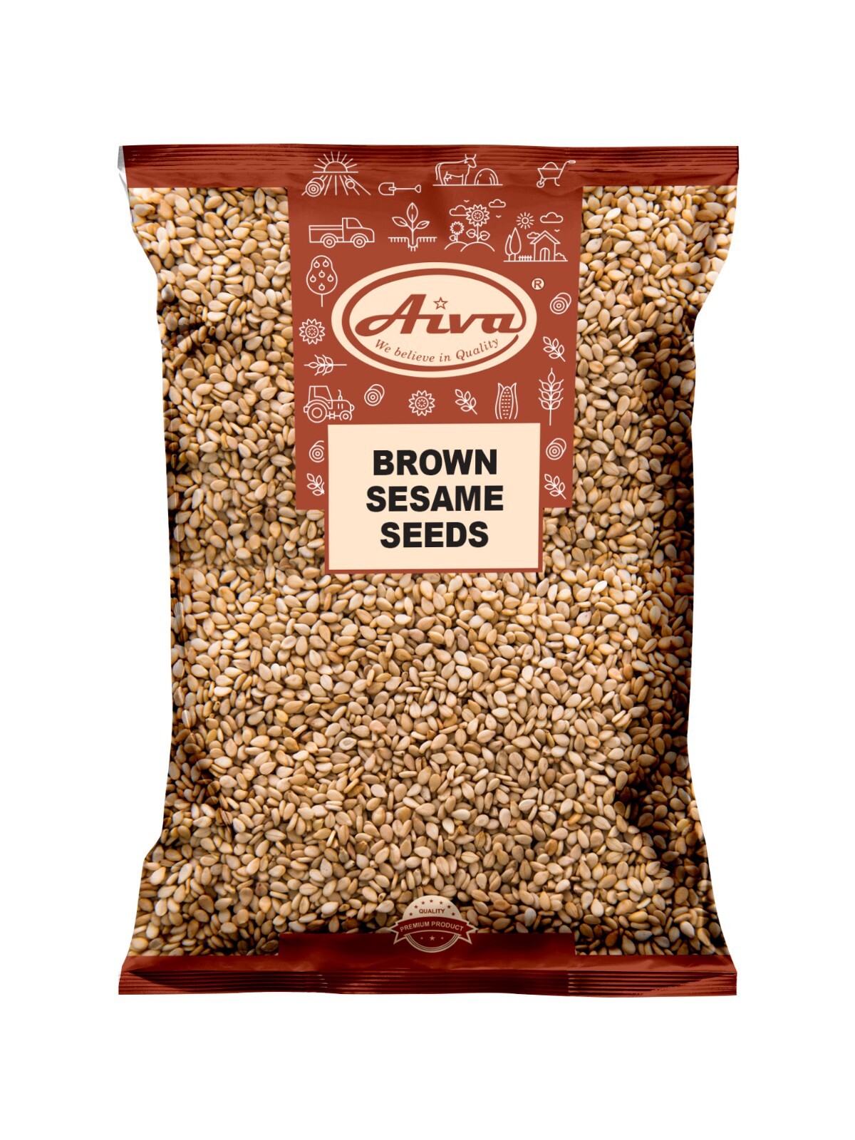 Aiva Brown Sesame Seeds 5 LB