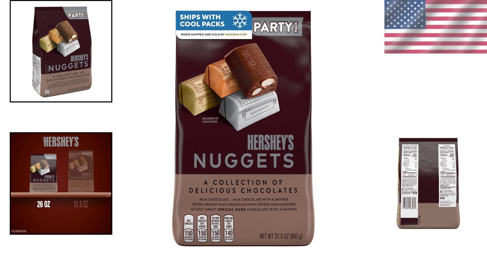 NUGGETS Assorted Chocolate Candy Party Pack – 26 oz