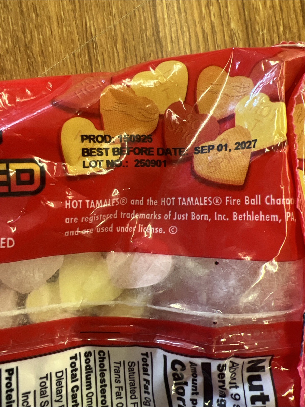 (2) Hot Tamales Conversation Hearts Fierce Cinnamon Flavor 5 Oz Bags BB 09/2027