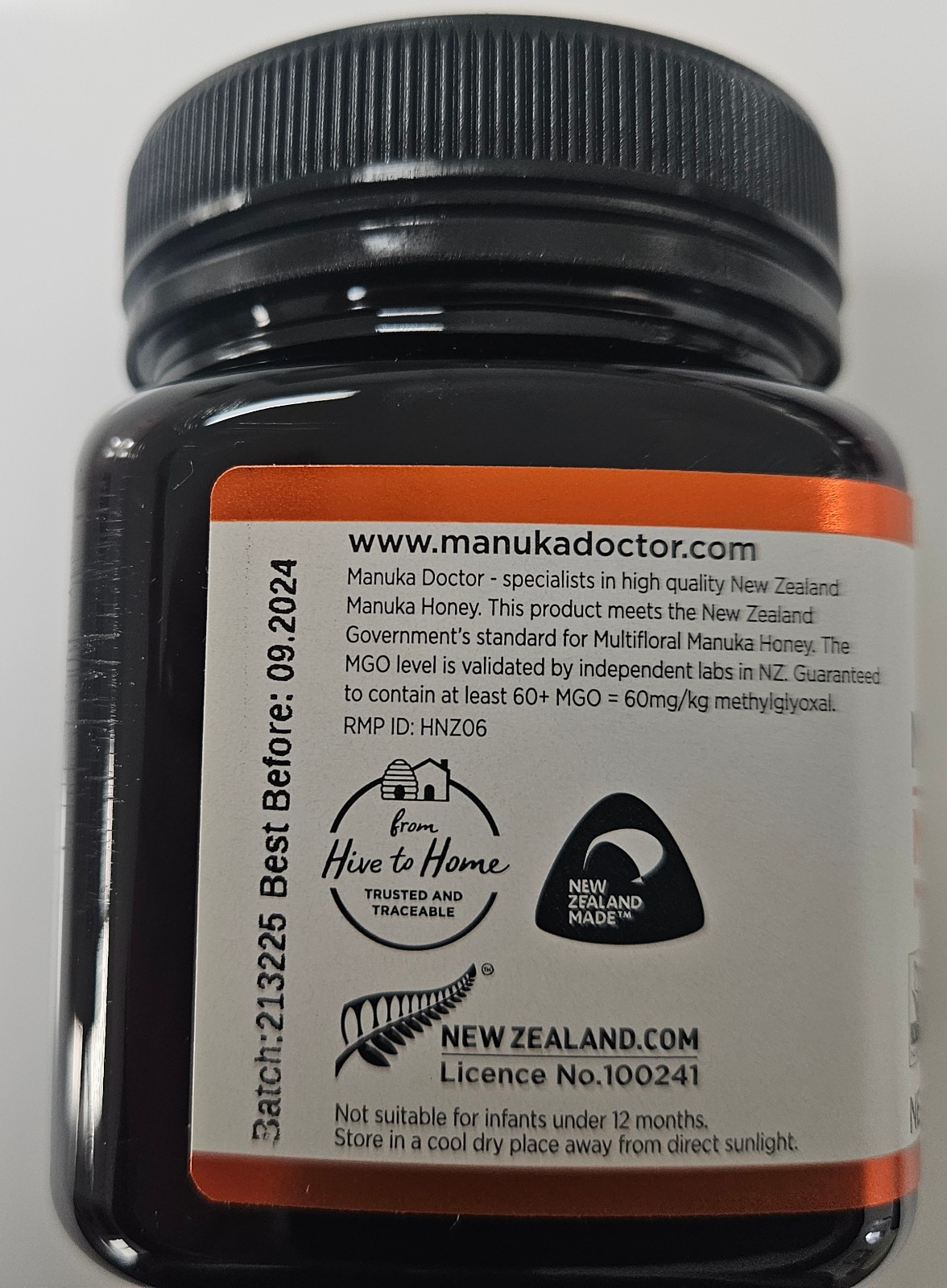 6 x MANUKA DOCTOR – MGO 60+ Manuka Honey Multifloral,100% Pure New Zealand Honey