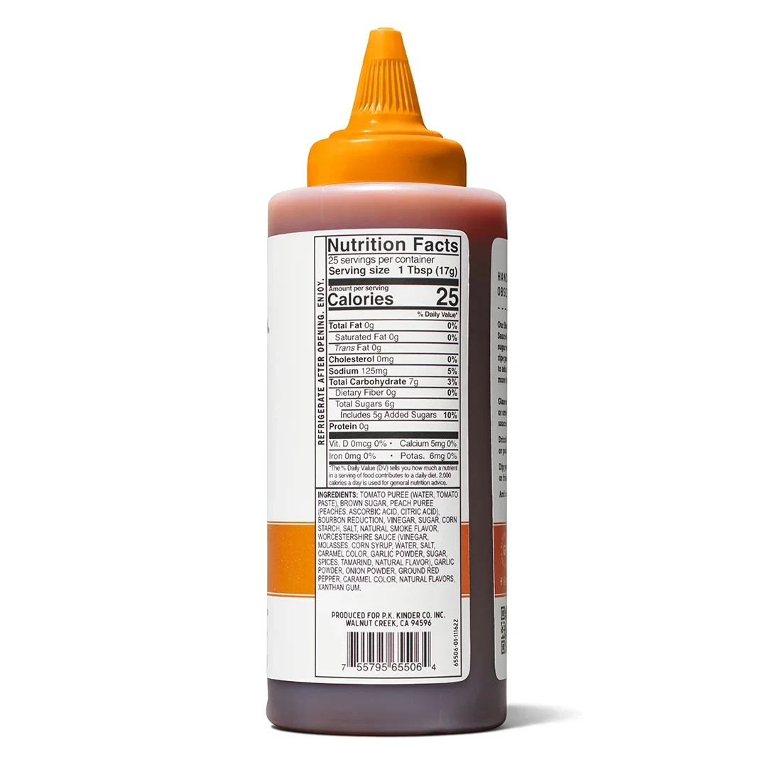 Kinder’s Bourbon Peach BBQ Wing Sauce and Dip, 15.5 oz Squeeze Bottle…