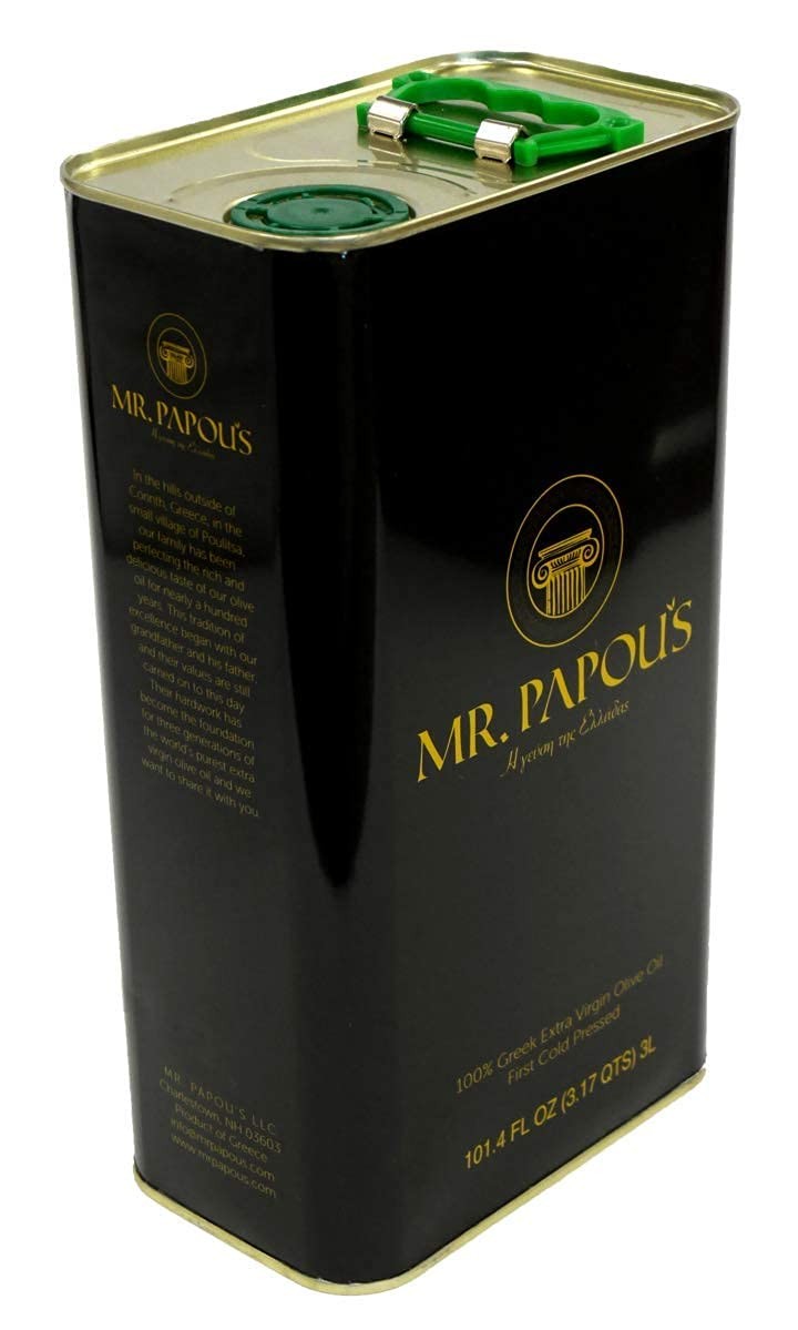 Mr. Papou’s | Extra Virgin Olive Oil | First Cold Pressed | Family Owned 3 Liter