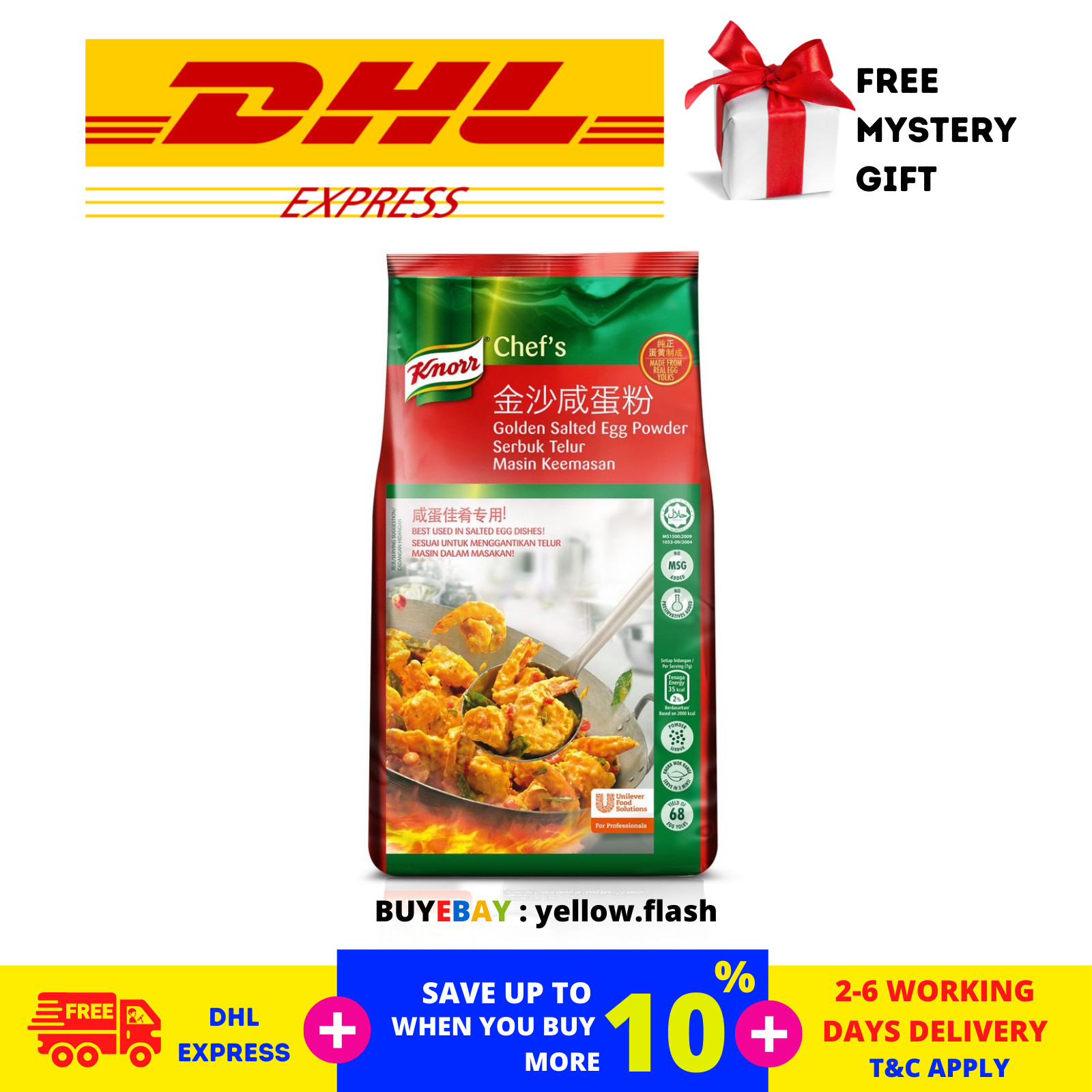 New 2 Pack Knorr Golden Salted Egg Powder (800G) Made From Real Eggs Original