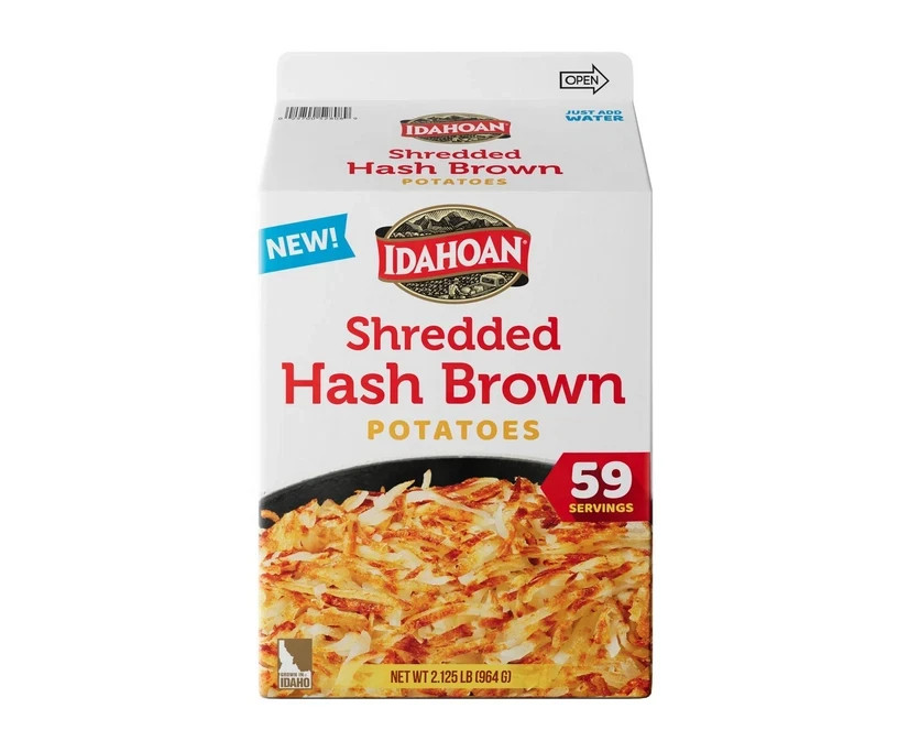 Idahoan Shredded Hashbrowns 2.125 lbs – Dehydrated Potatoes Bulk Pack