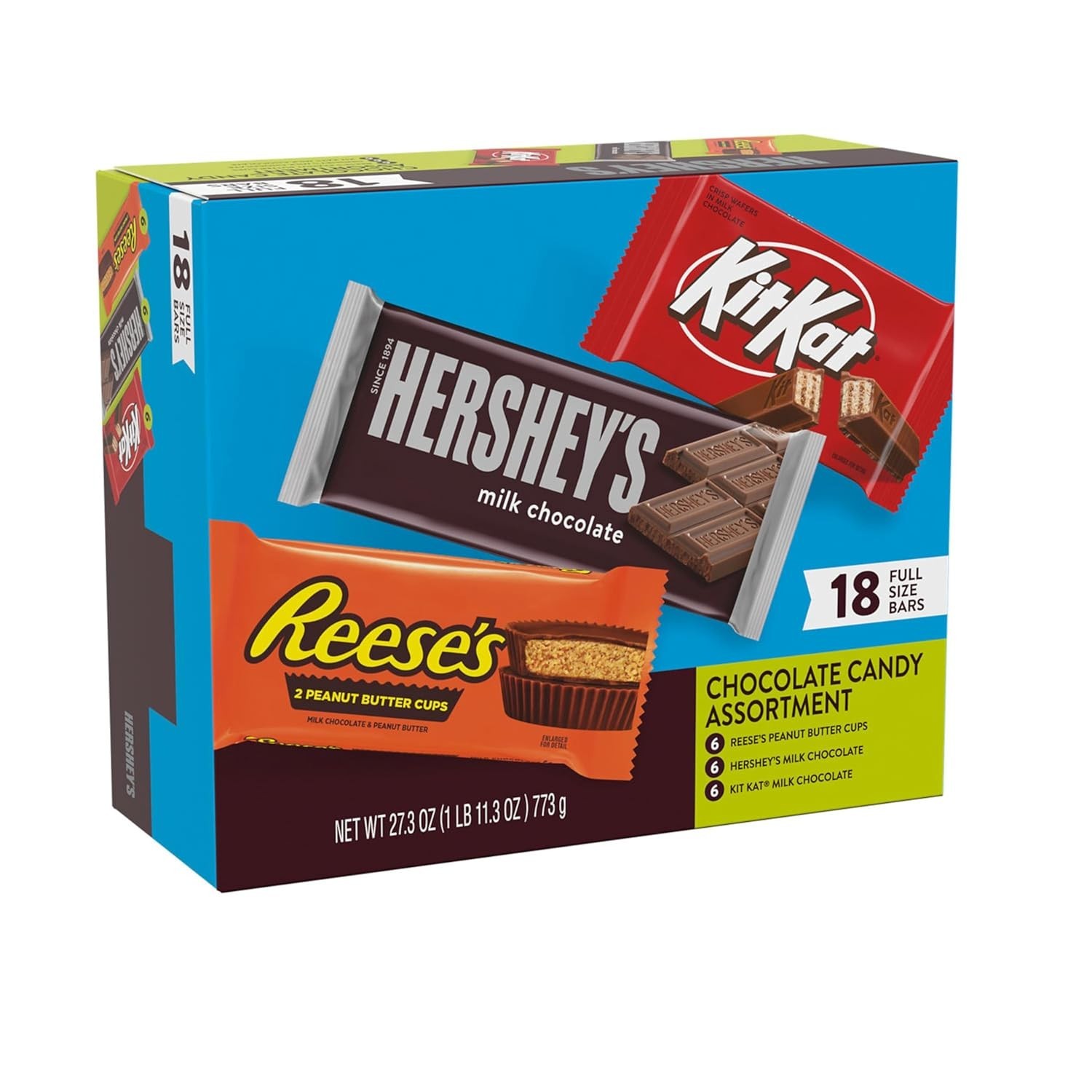KIT KAT and REESE’S Assorted Milk Chocolate Candy Variety Box, 27.3 oz 18 Pieces