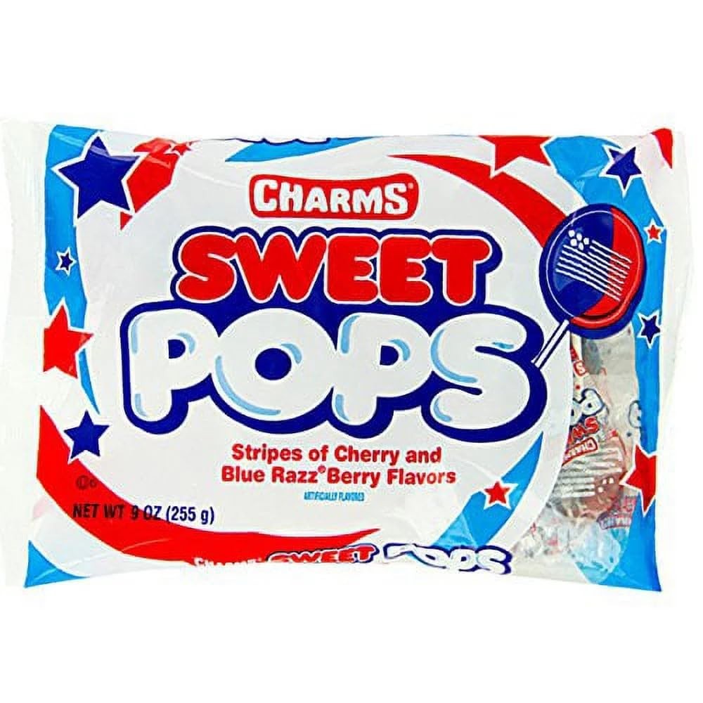 Patriotic USA Flag Charms Sweet [’15 Count (Pack of 1)’], Red, White and Blue