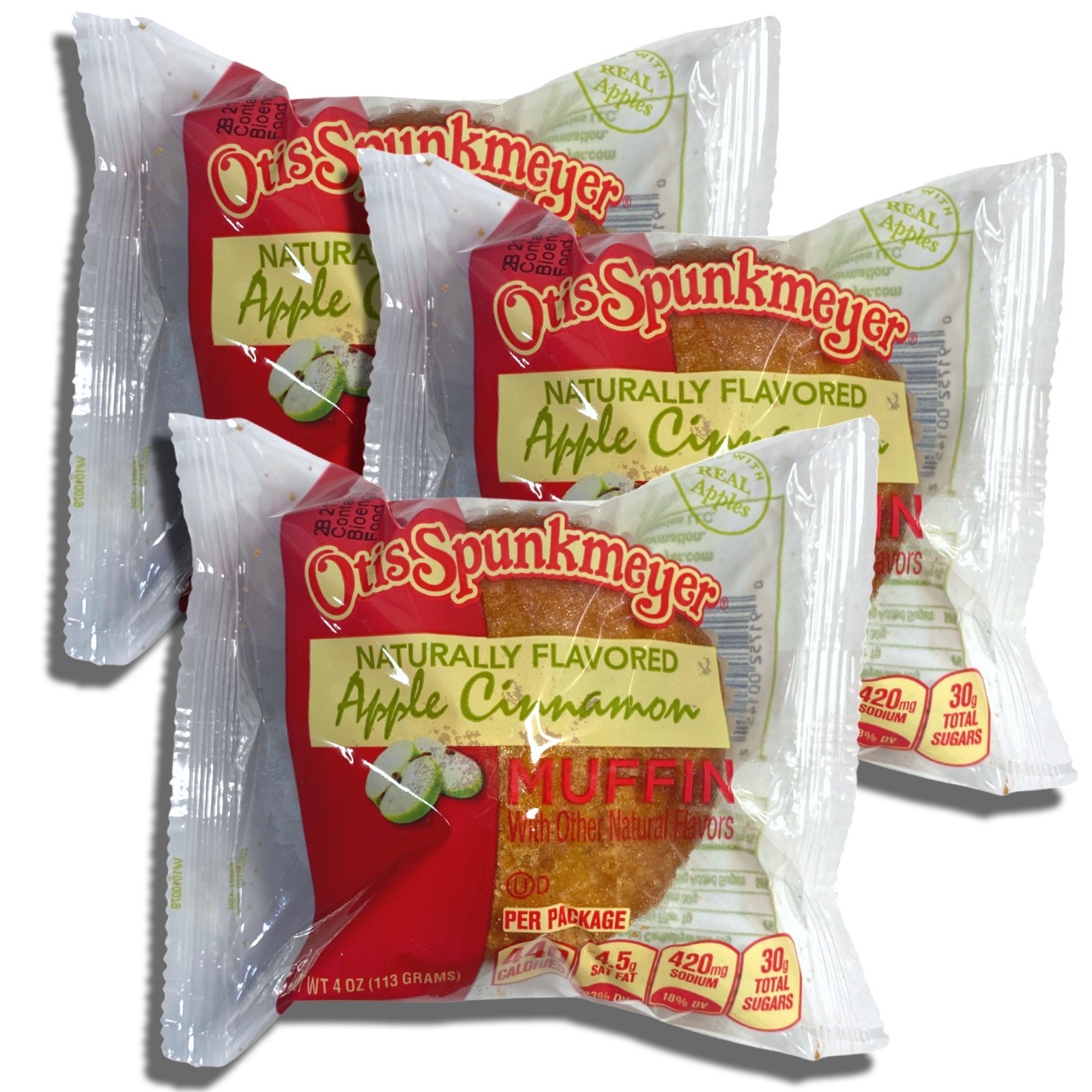Individually Wrapped Muffins by Otis Spunkmeyer | 4 Ounce | Pack of 12 (Apple Ci