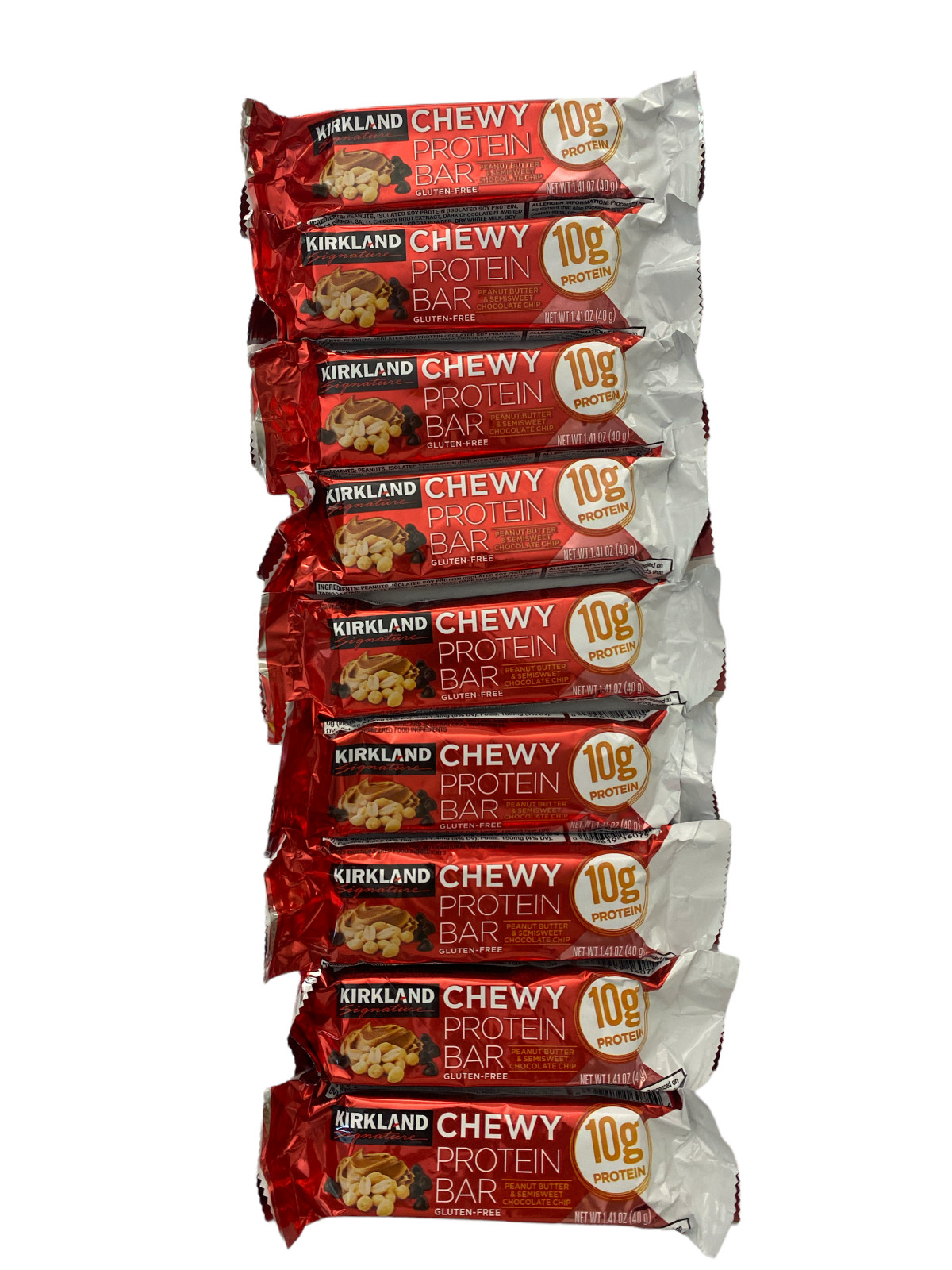 Chewy Protein Bars 10g Protein Peanut Butter & Semisweet Chocolate Chip 9 Bars