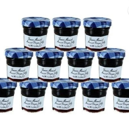 Bonne Maman Gelee Rasin 1 Ounce Jars (Pack of 15) Highest Quality Fruit