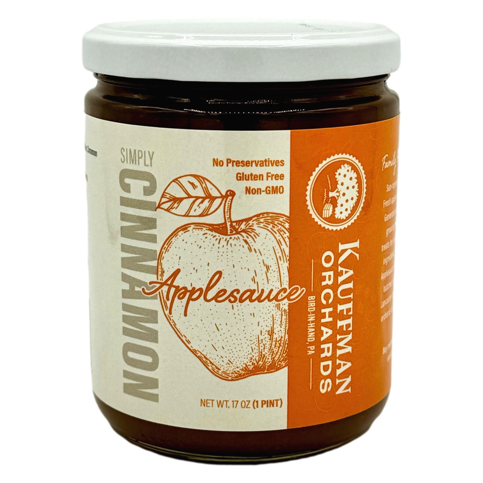 Kauffman Orchards Small Batch Simply Cinnamon Applesauce, No Granulated Sugar…
