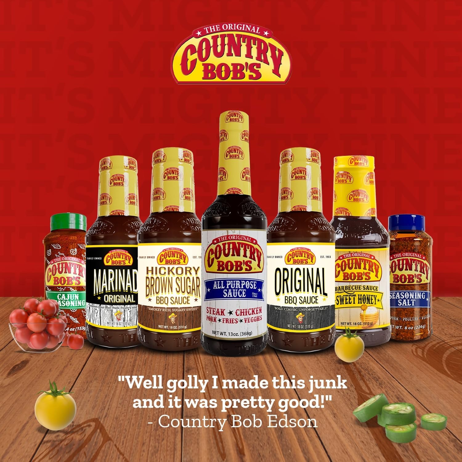 Country Bob’s Original All Purpose Sauce – (13 oz, 6 Bottles)