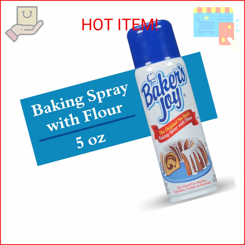 Baker’s Joy Original No-Stick Baking Spray with Flour, 5 Ounce Can