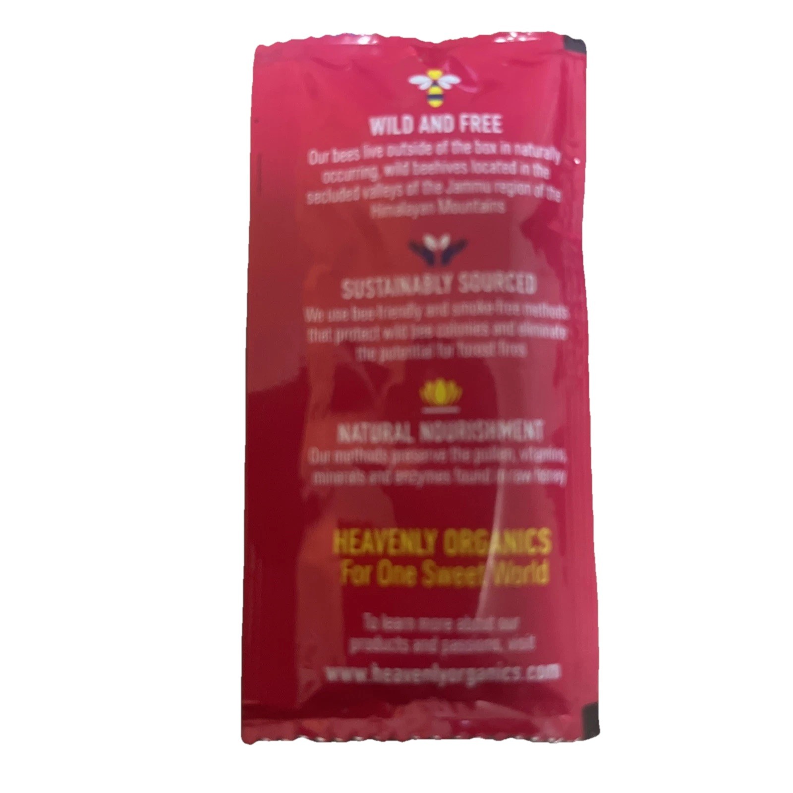 Organic Raw Acacia Honey Heavenly Organics, lot of 40 individual packs wild hive