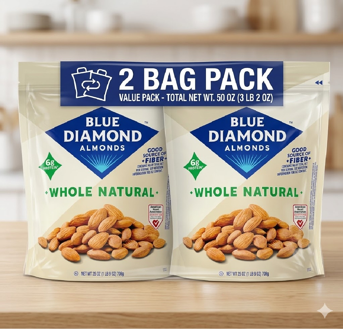 Blue Diamond Whole Natural Almonds 25 Oz Free Shipping
