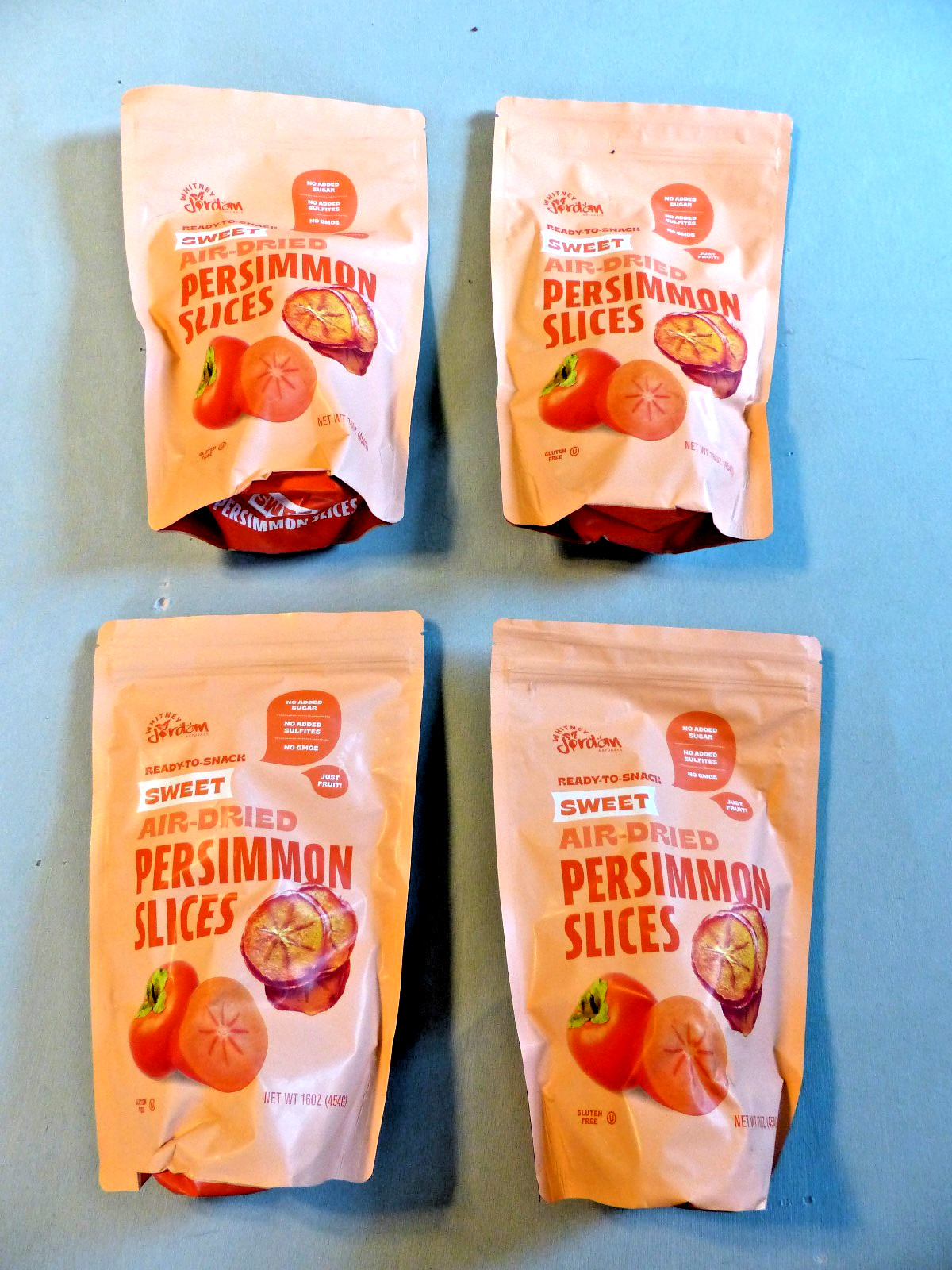 Whitney Jordan Naturals Sweet Air-Dried Persimmon Slices 4 Pack / 4 Lbs