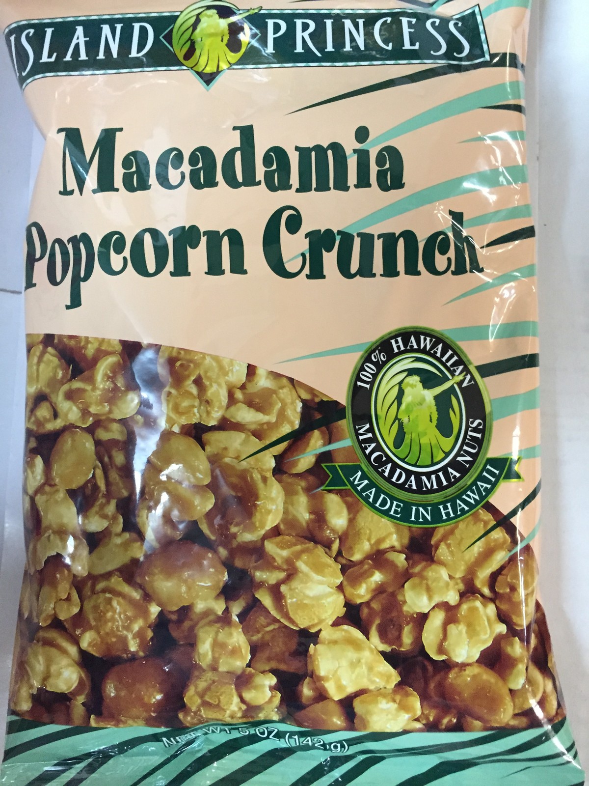 Island Princess Macadamia Caramel Popcorn Crunch 5oz (6 pack)