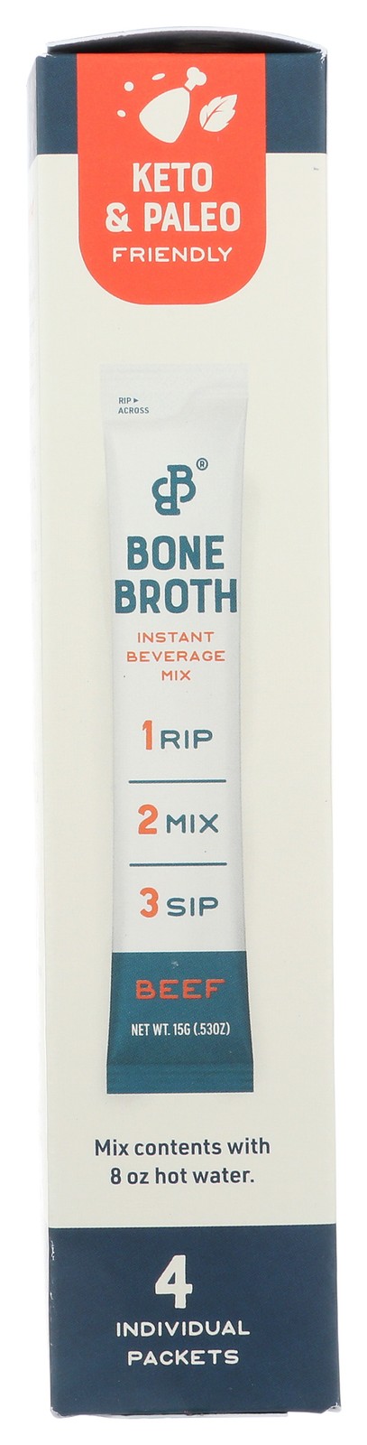Instant Beef Stock Bone Broth Beverage Mix By Bare Bones Seasoning 8 Pack