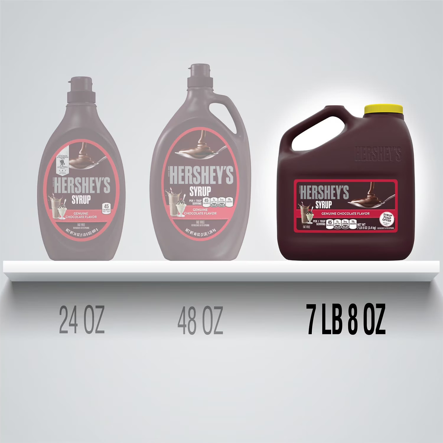 (2 pack) Hershey’s Chocolate Flavored Syrup, Bulk Jug 7 lb 8 oz