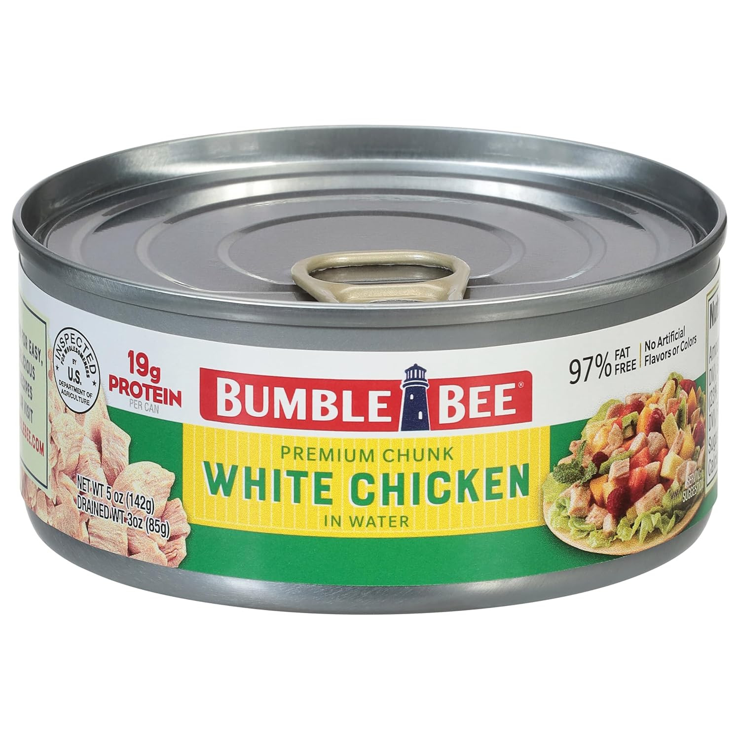 Premium White Chicken Breast with Rib Meat in Water – 19G Protein per Serving –