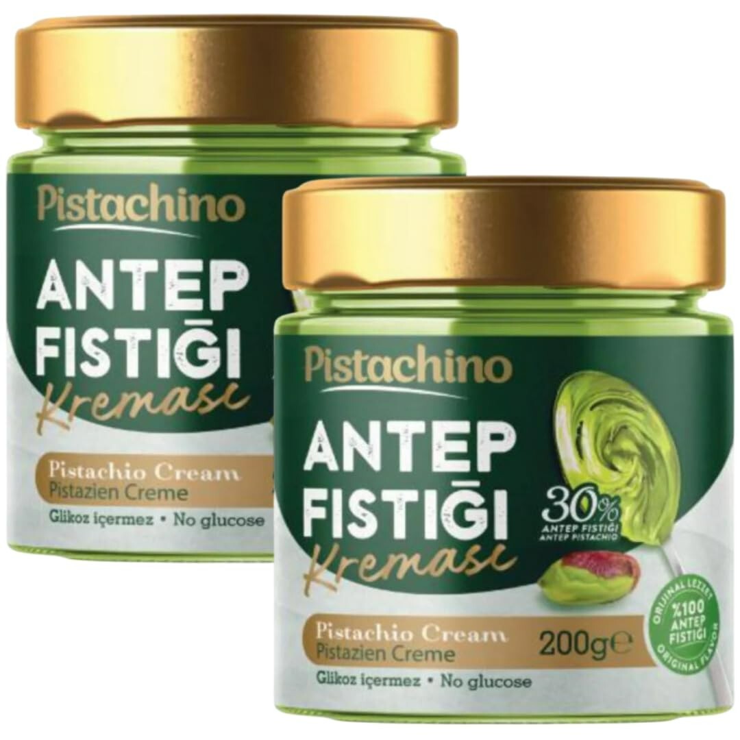 Anthap Turkish Pistachio Spread Cream with 30% Paste Cream 200 Gramm x 2 PIECES