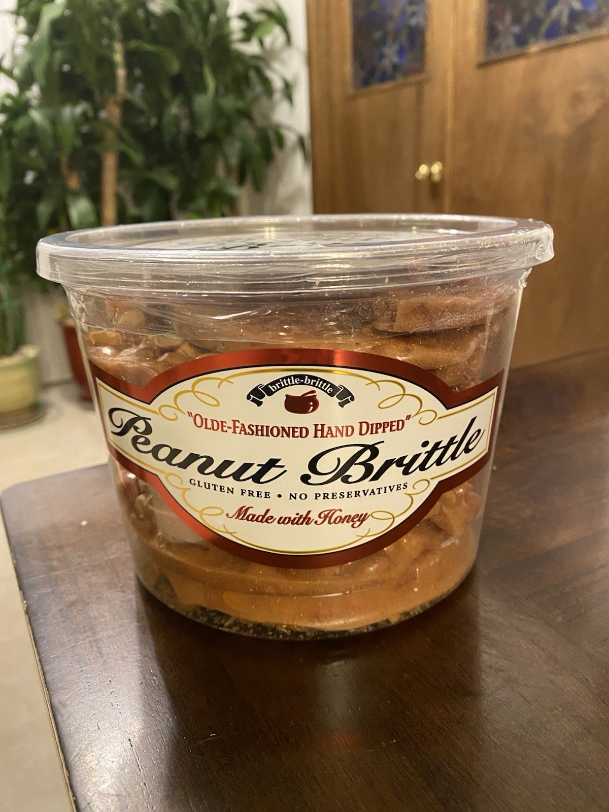 2 PACK Brittle-Brittle Peanut Brittle 38 Oz. EACH JAR – FREE SHIPPING