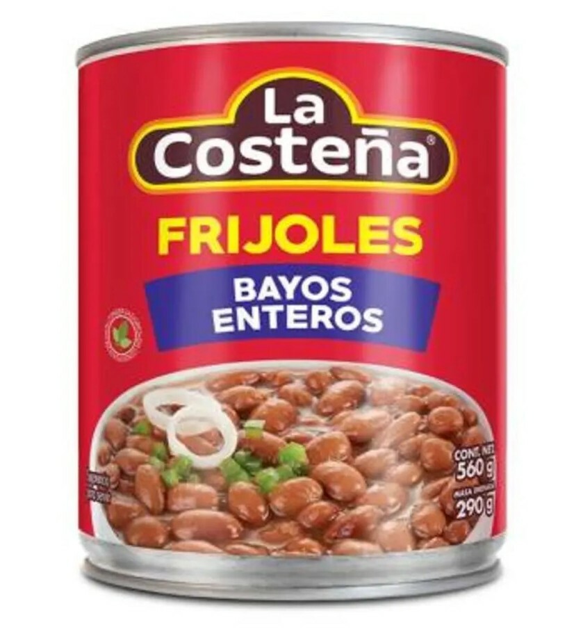 Lot of 6 Cans La Costeña Frjjoles Bayos Enteros 560g