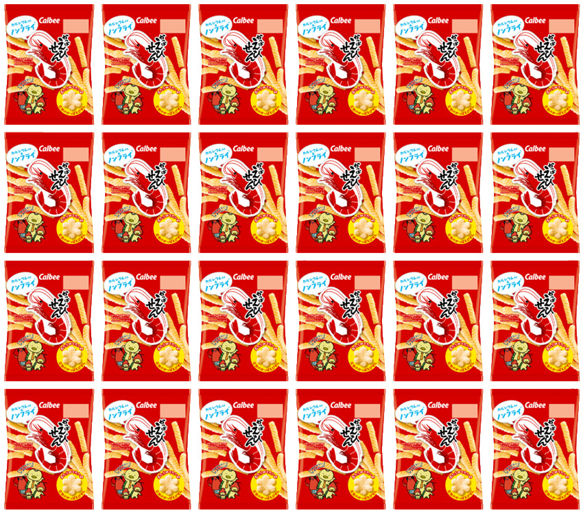 Japan Crispy Shrimp Snack Calbee Kappa Ebisen Shrimp Chips 26 g × 24 bags