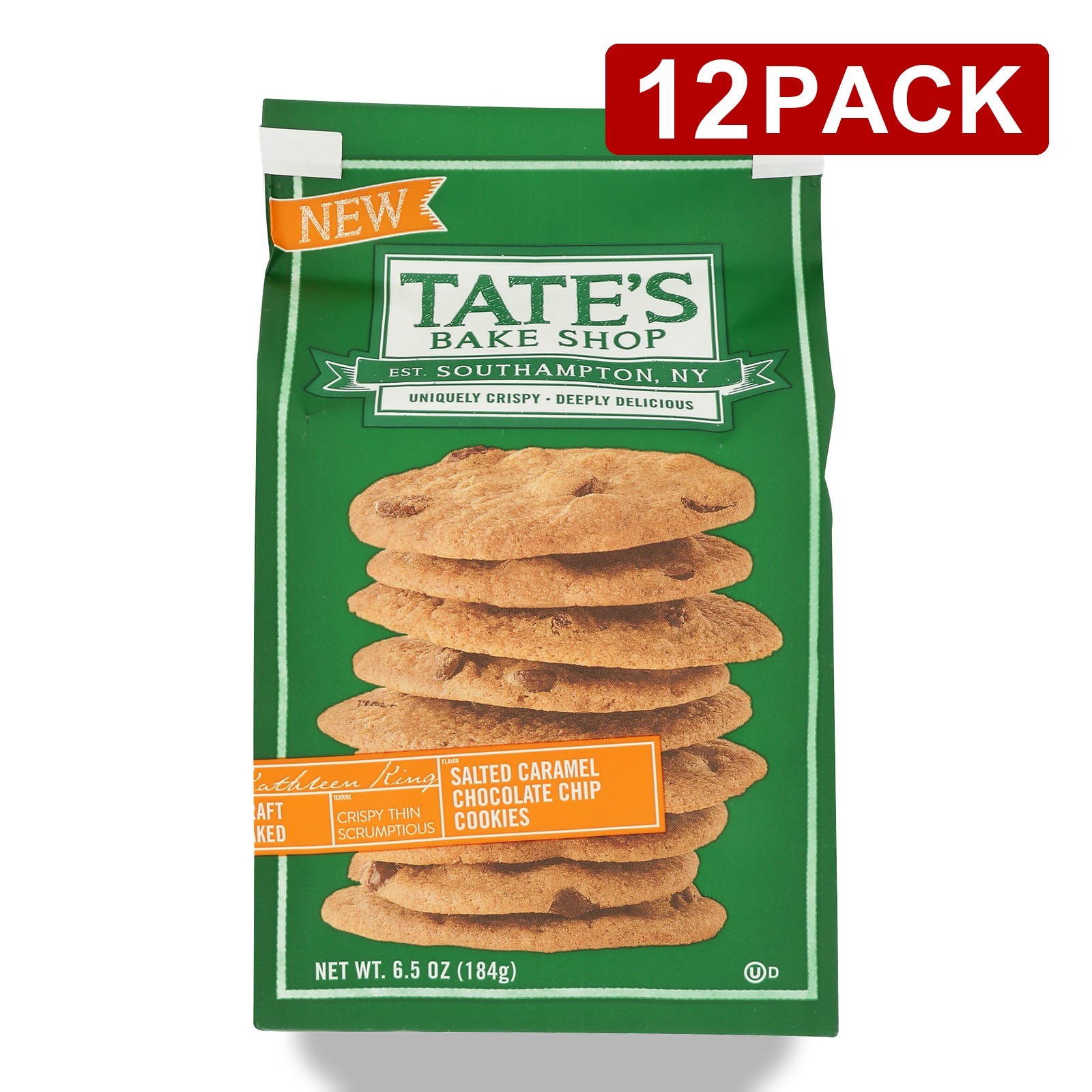 Salted Caramel Chocolate Chip Cookies Tate’S Bake Shop 6.5 Oz 12 Pack