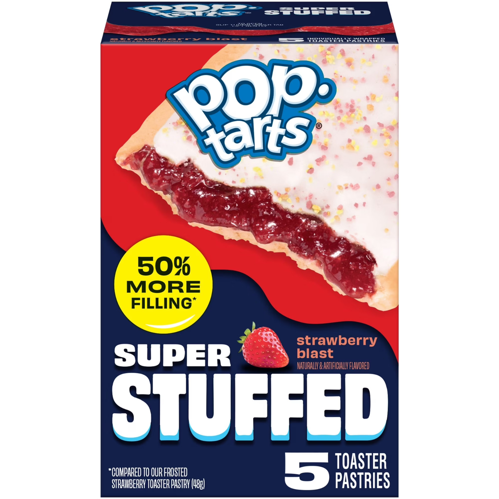Pop-Tarts Super Stuffed Strawberry Blast Toaster Pastries, 10.9 oz