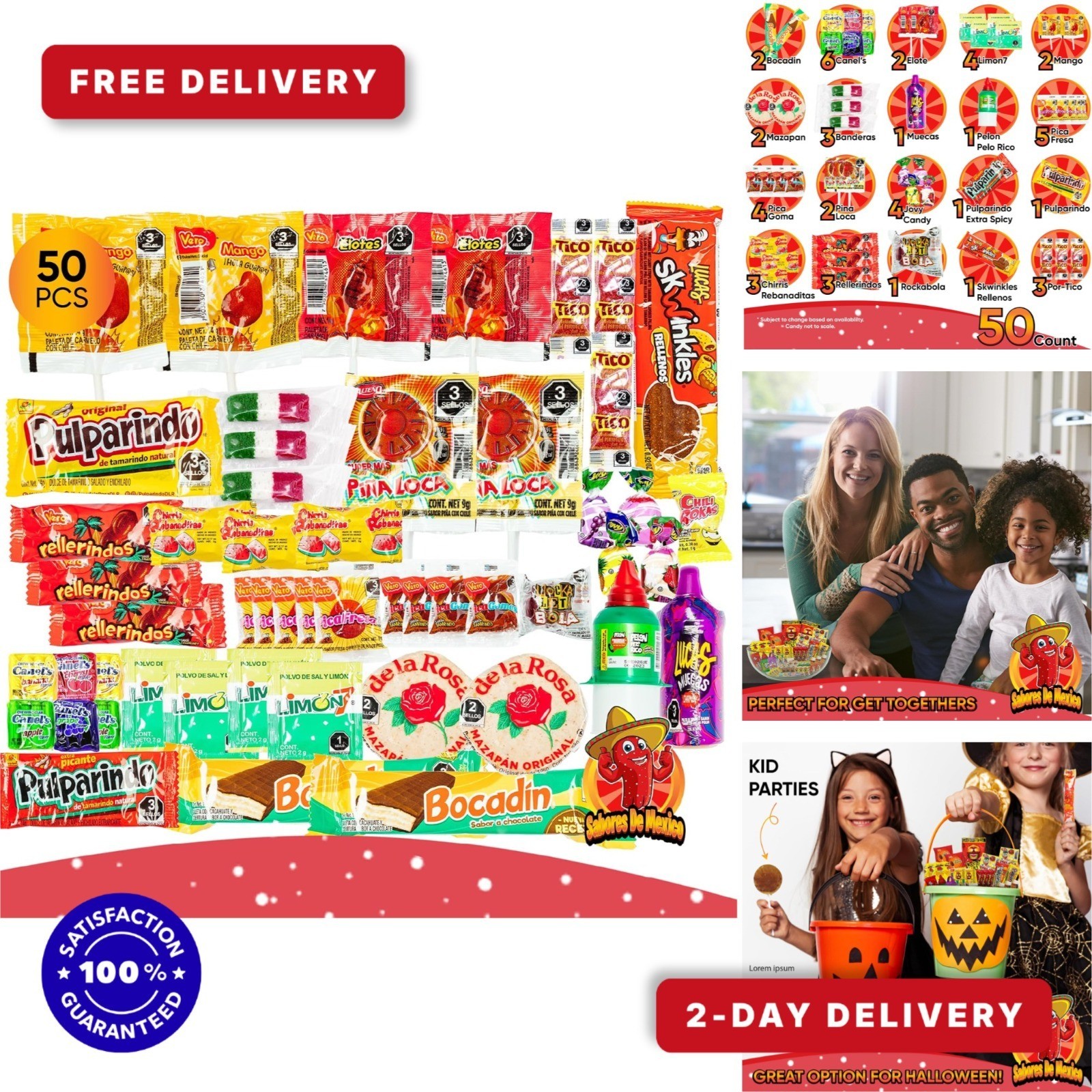 Mexican Candy Variety Pack – 50 Count Dulces Mexicanos Snacks
