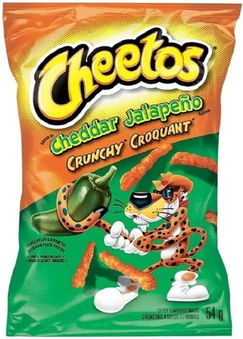 Cheetos Crunchy Cheddar Jalapeno Flavored Puffs, 54g/1.9 oz. Bag