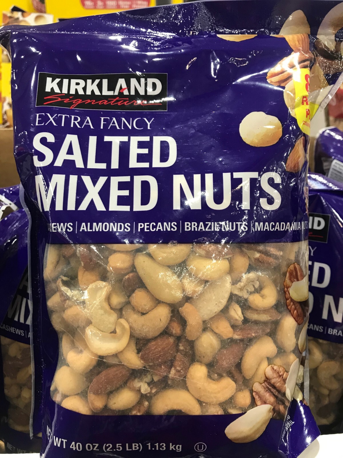 Kirkland Signature Mixed Nuts Almonds Cashews Brazil Macadamia Pecans 40 oz BAG