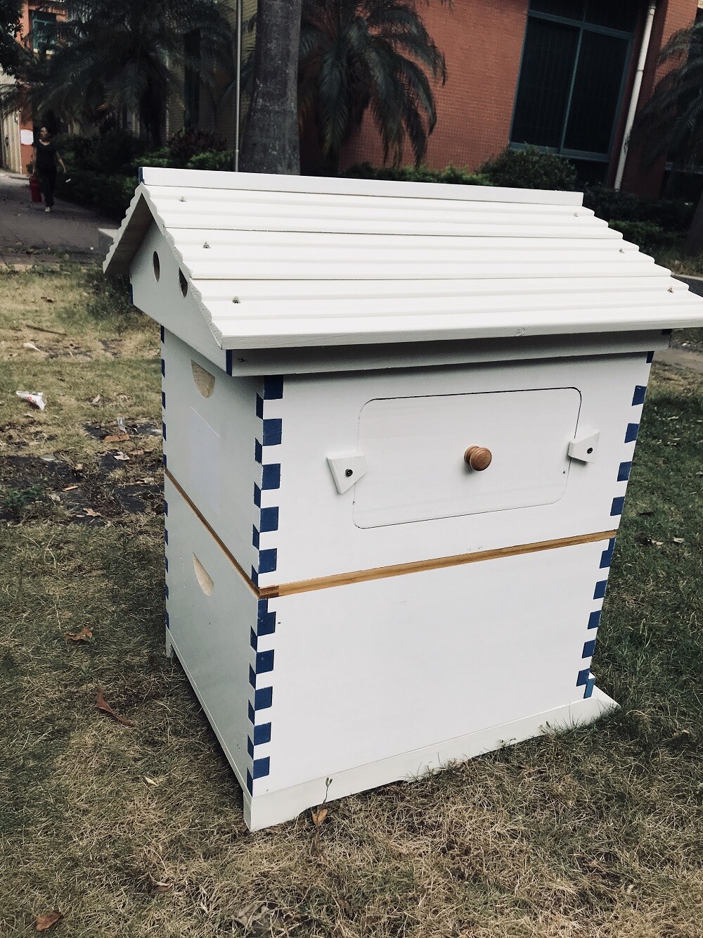 Fir Wooden Beekeeping Beehive House +7x Upgraded Auto Honey Bee comb Hive Frame