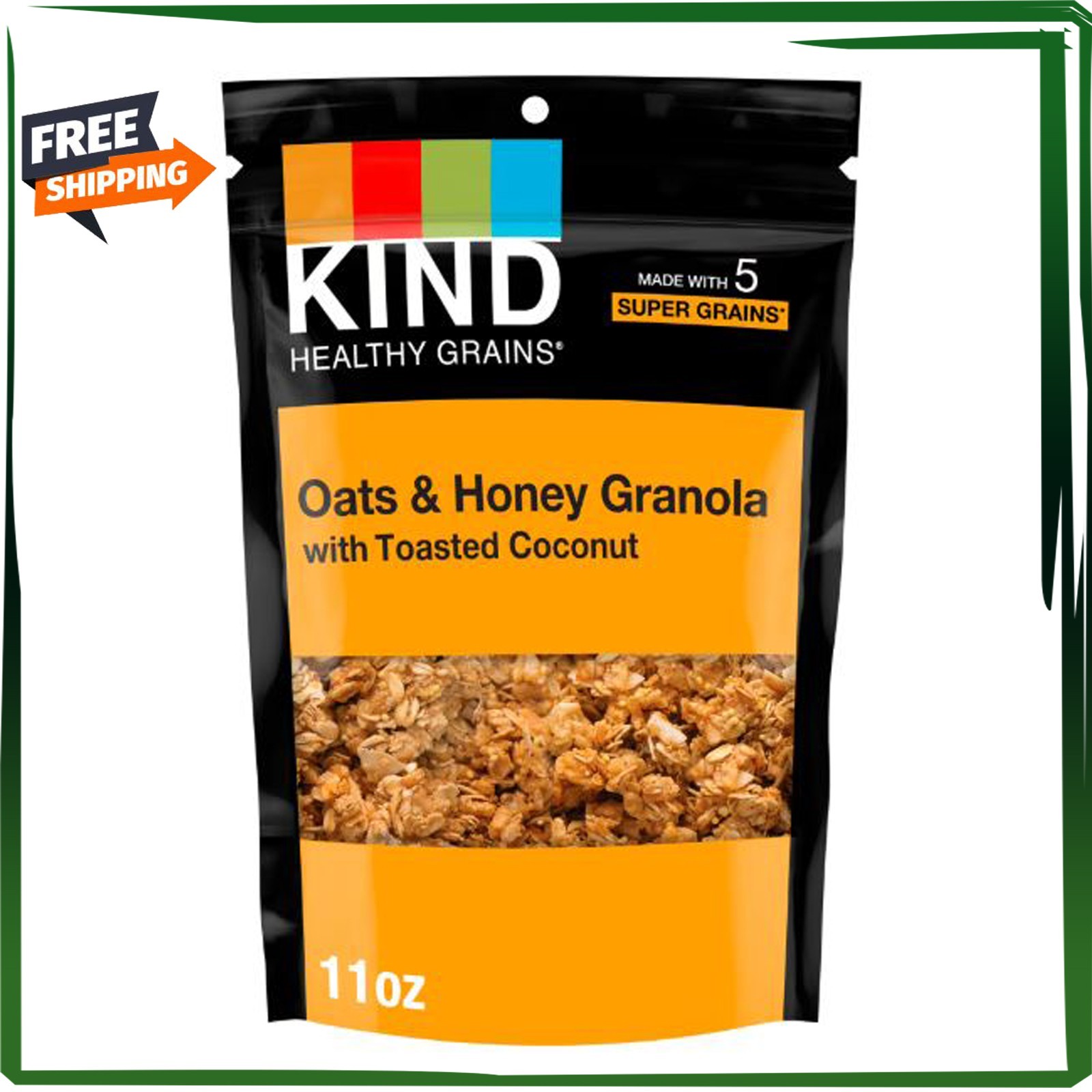 Kind Healthy Grains Gluten Free Oats & Honey with Coconut Granola Clusters, Inst