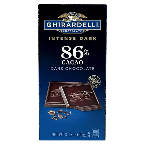 Ghirardelli Intense Dark Chocolate Bar 86% Cacao 3.17 oz ( 2 Pack)