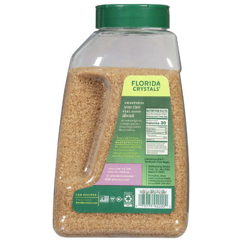 Florida Crystals Turbinado Cane Sugar, 44 oz Jug, (PACK OF 2)….