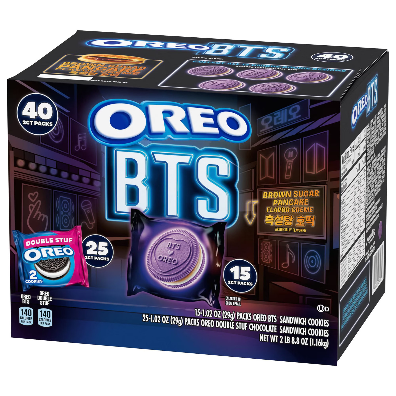 Oreo BTS & OREO Double Stuf Cookies Variety Pack, 1.02 oz., 40 pk. FREE SHIPPING