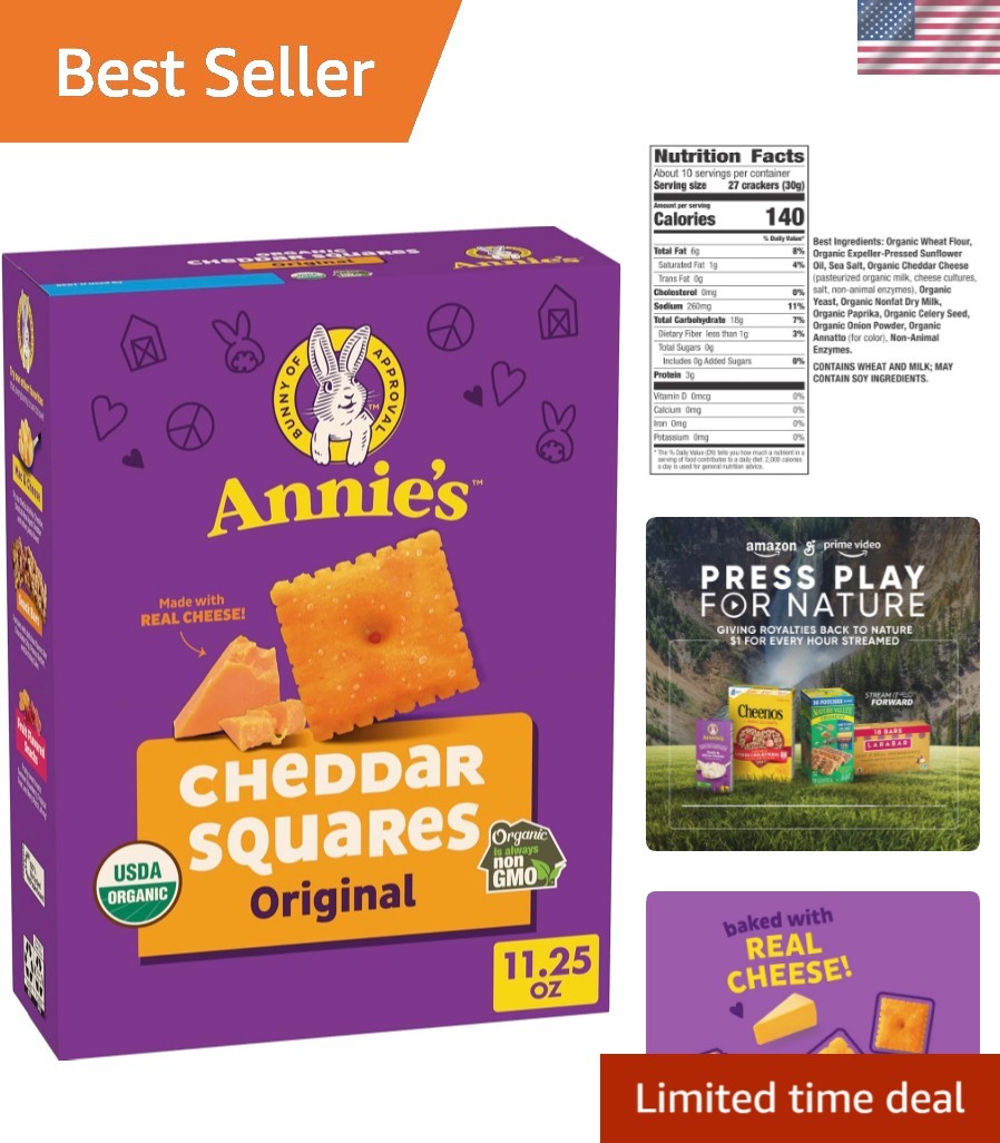 Deliciously Crunchy Annie’s Organic Cheddar Squares – Easy Snack for Anytime