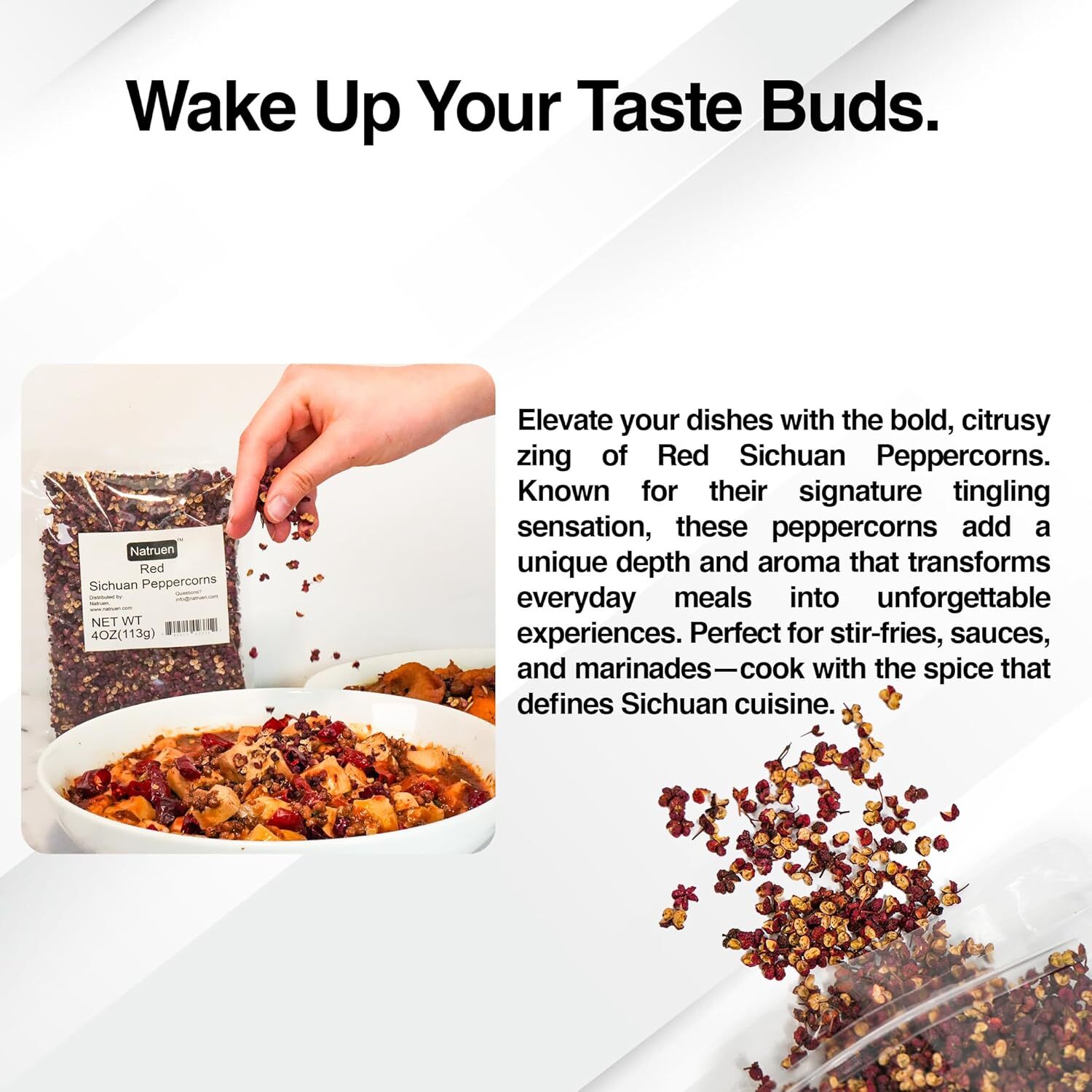 Natruen Szechuan Red Peppercorn Whole 4oz, Red Sichuan Peppercorns