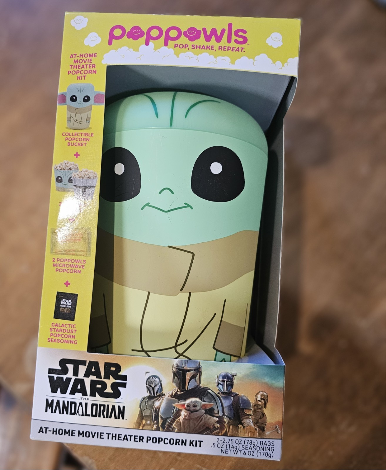 Star Wars Mandalorian Poppowls At-Home Movie Theater Popcorn Kit Bucket bowl