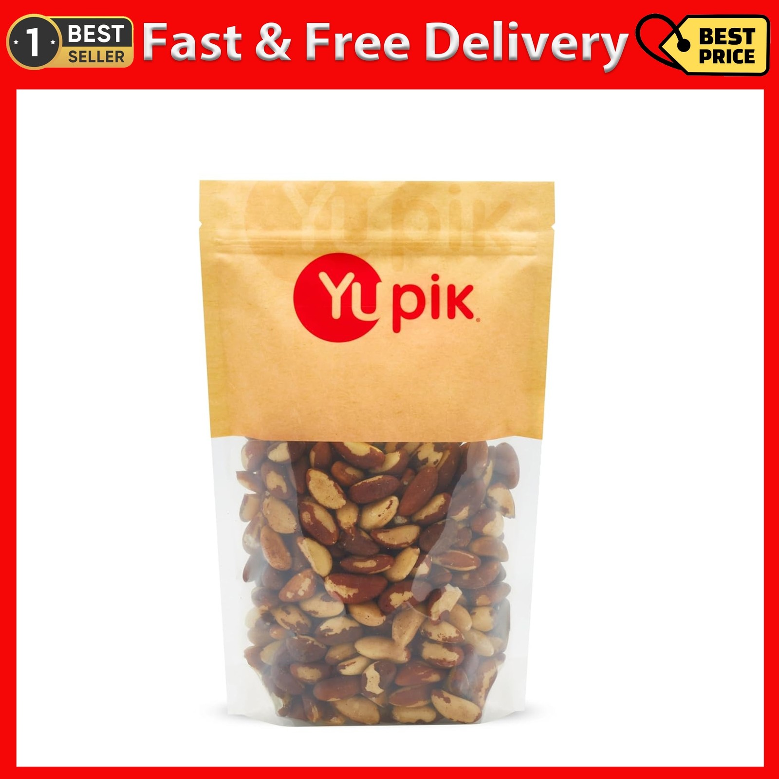 Yupik Raw Brazil Nuts, 2.2 Lb (35.2 Oz), Gluten-Free, Kosher, Shelled, Unsalted,