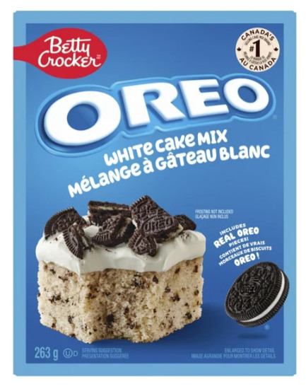 Betty Crocker Oreo White Cake Mix, 263g (4 Pack)