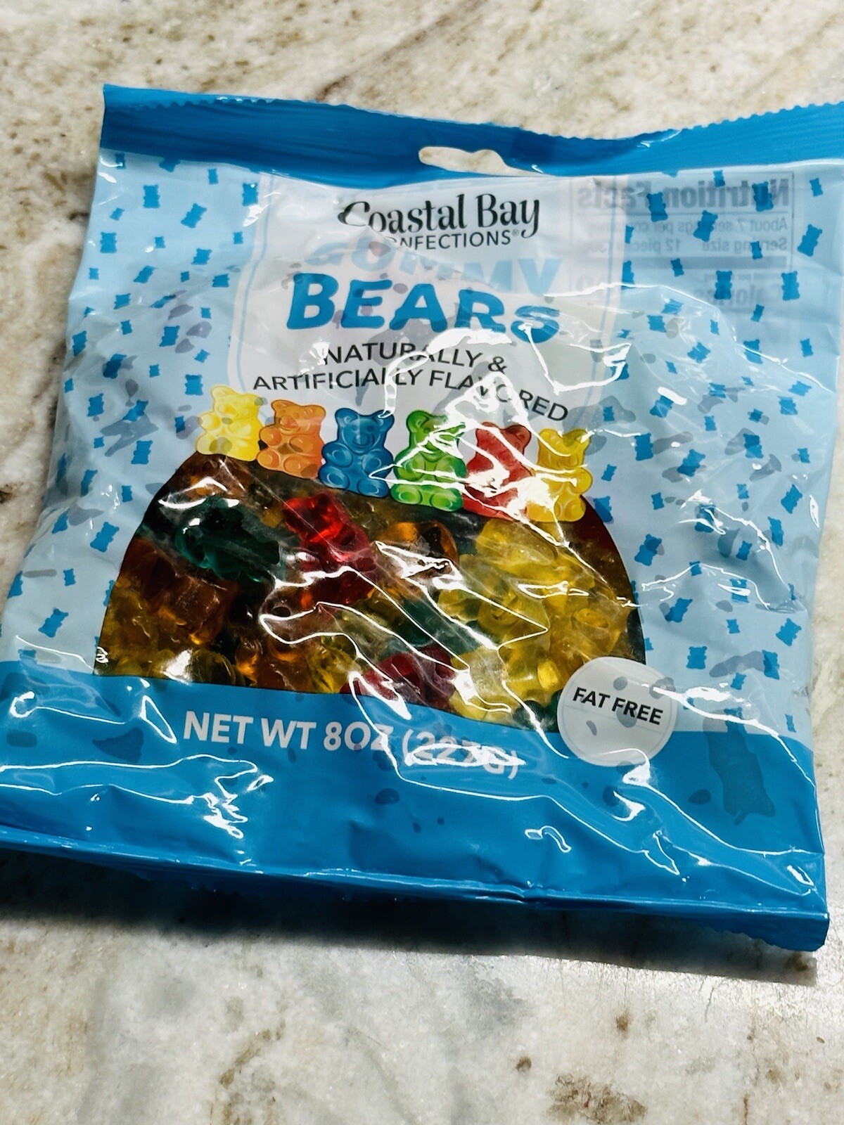 Coastal Bay Gummy Bears Fat Free 1ea 8oz. Bag-Brand New-SHIP N 24 HOURS