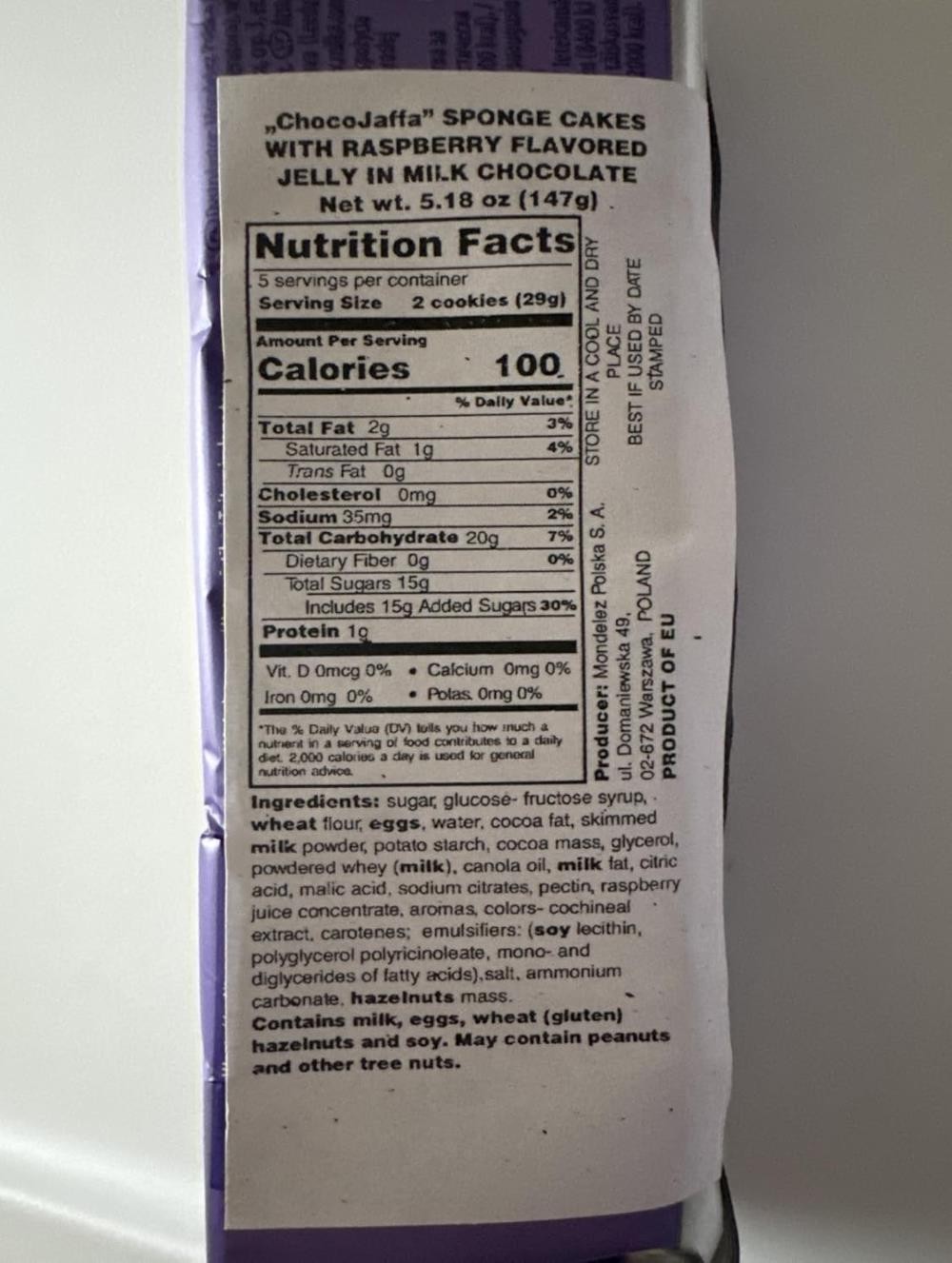 Milka Choco Jaffa Raspberry Jelly 147g / 5.2 oz BB 8/25