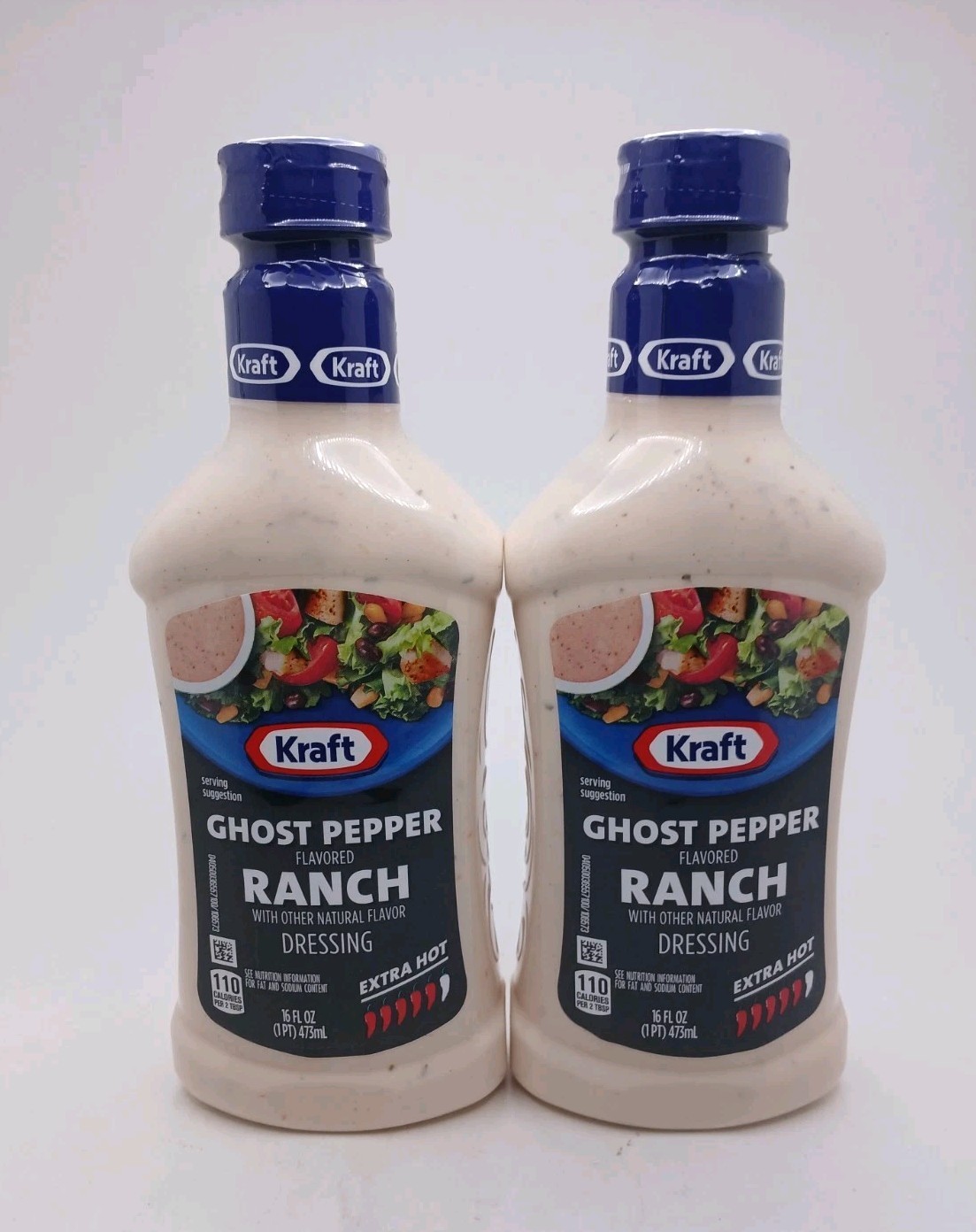 Kraft Ghost Pepper Ranch Dressing 16oz (2 Pack) Extra Hot Spicy Sauce 07/26/2026