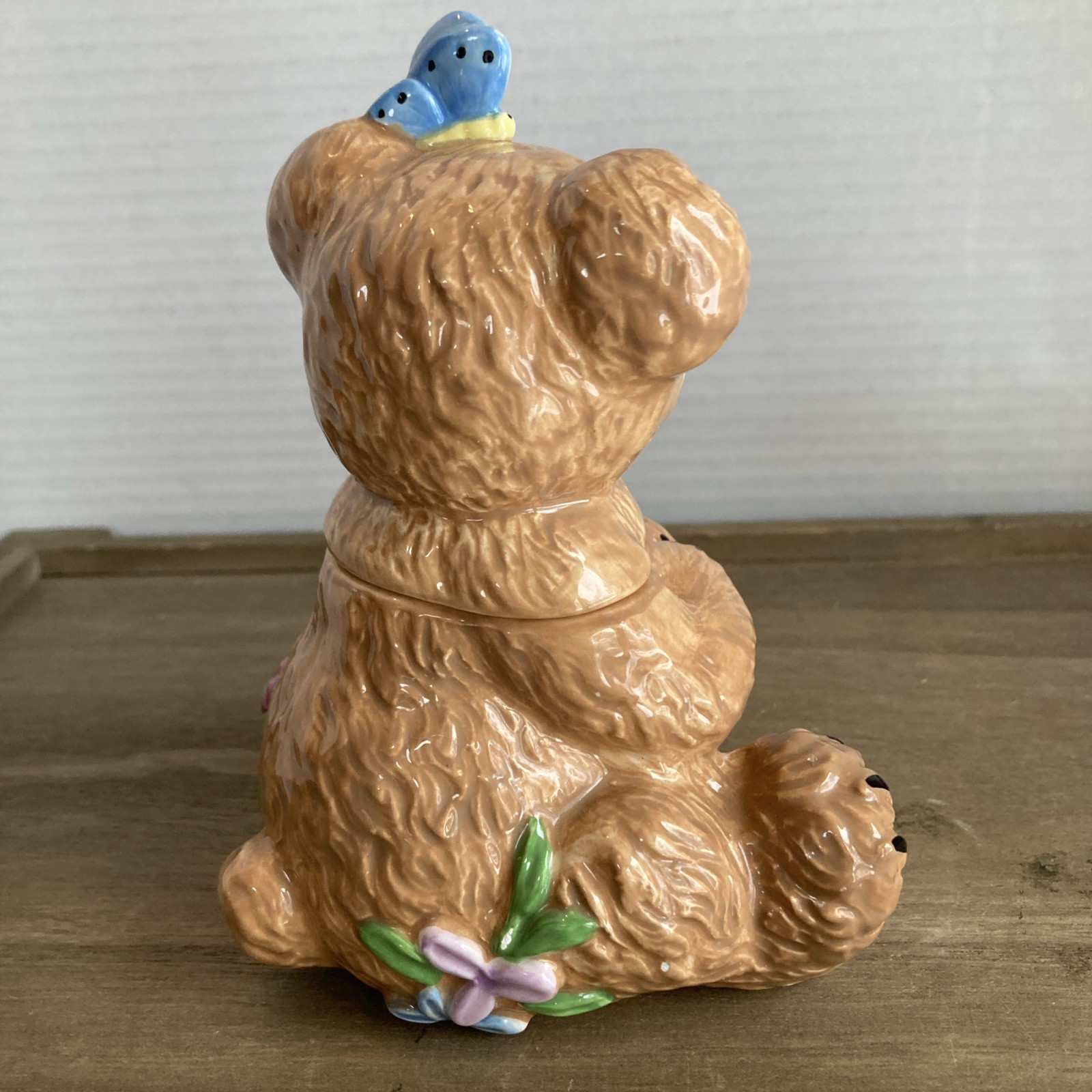 Vintage Boyds Bears Home Collection Ceramic Teddy Bear Sugar Bowl 5.5” tall