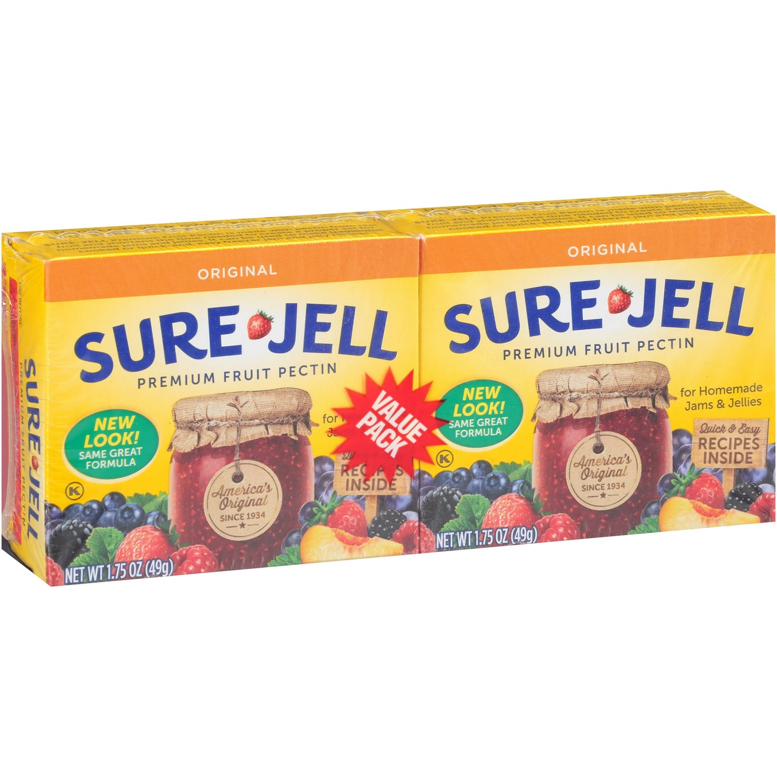 Sure-Jell Original Fruit Pectin Value Pack Bulk Canning Supplies for Homemade J