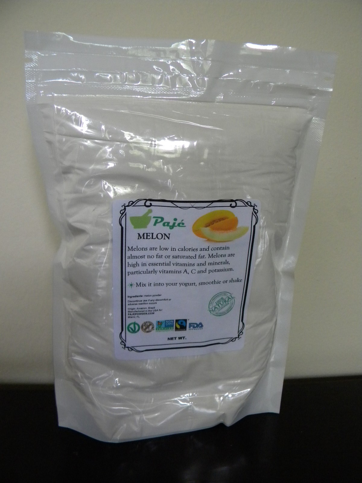 Melon fruit powder 8oz 1/2lb PAJE – vitamins A, C, BEAUTY and minerals PAJE