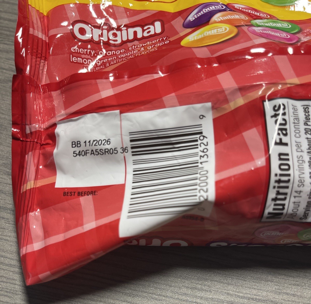 Starburst Jelly Beans • One 14 oz Bag •Exp Date 11/2026 -Cherry Strawberry Lemon